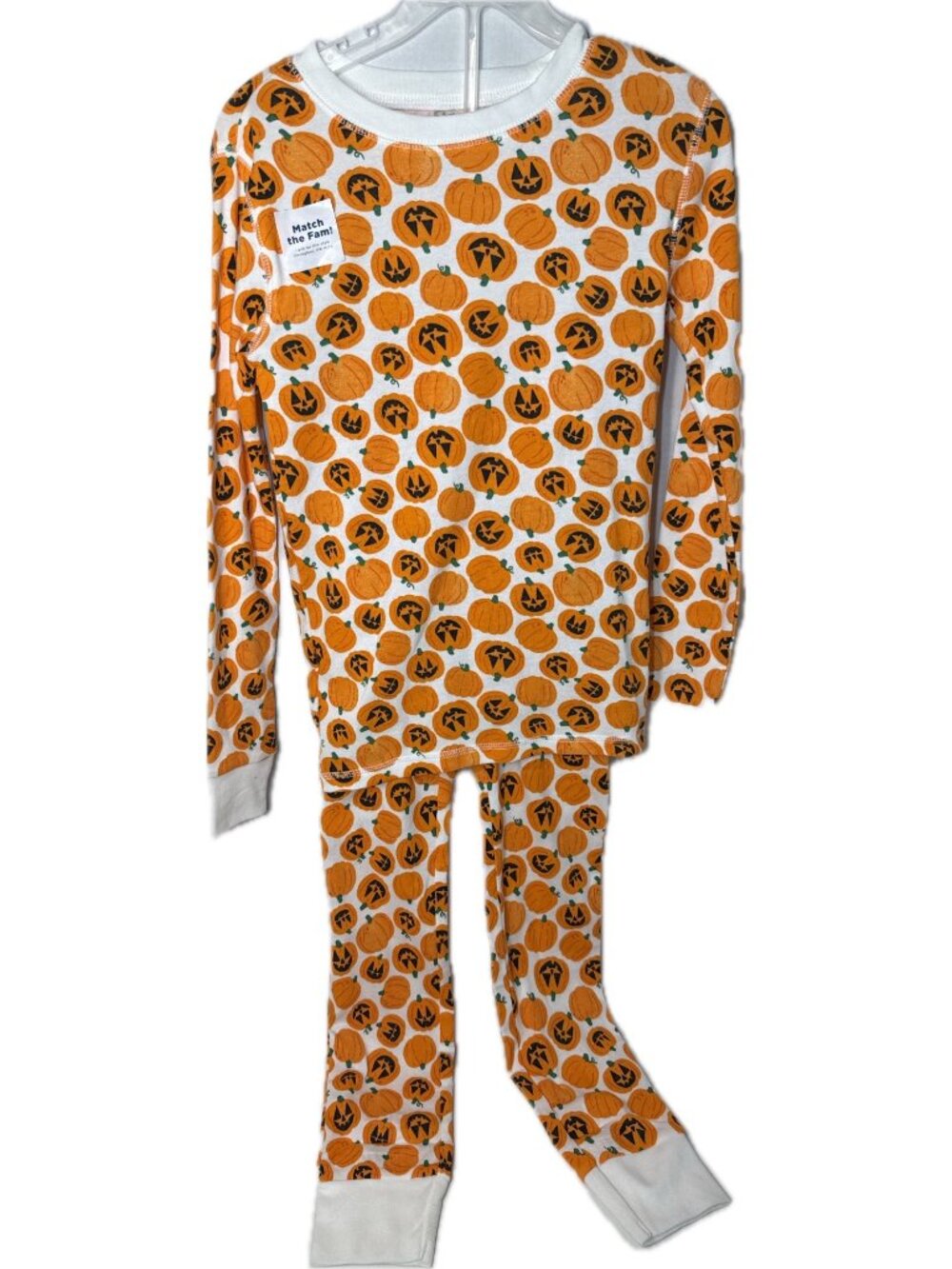 Old Navy 10 NWT Pumpkin Jack O'Lantern Halloween Unisex Pajama Set Pjs Jammies